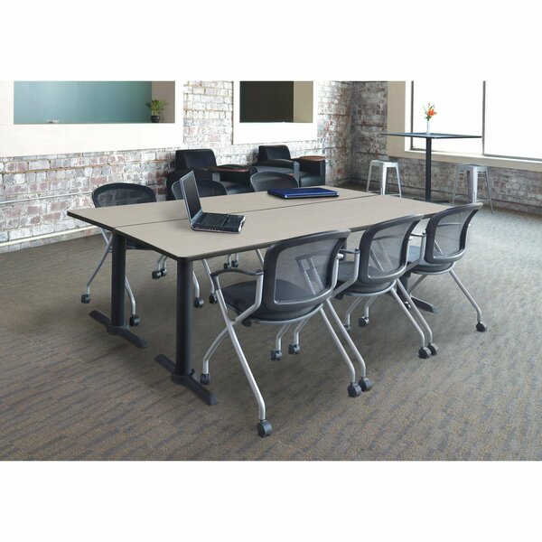 Cain Rectangle Tables > Training Tables > Cain Training Table & Chair Sets, 84 X 24 X 29, Maple MTRCT8424PL23BK